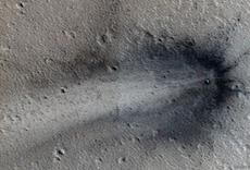 Ударный кратер на Марсе